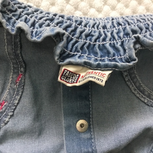 Jean Halter top with Flowers EUC - Picture 2 of 7